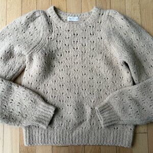 Rylee + Cru Textured Knit Sweater in Beige